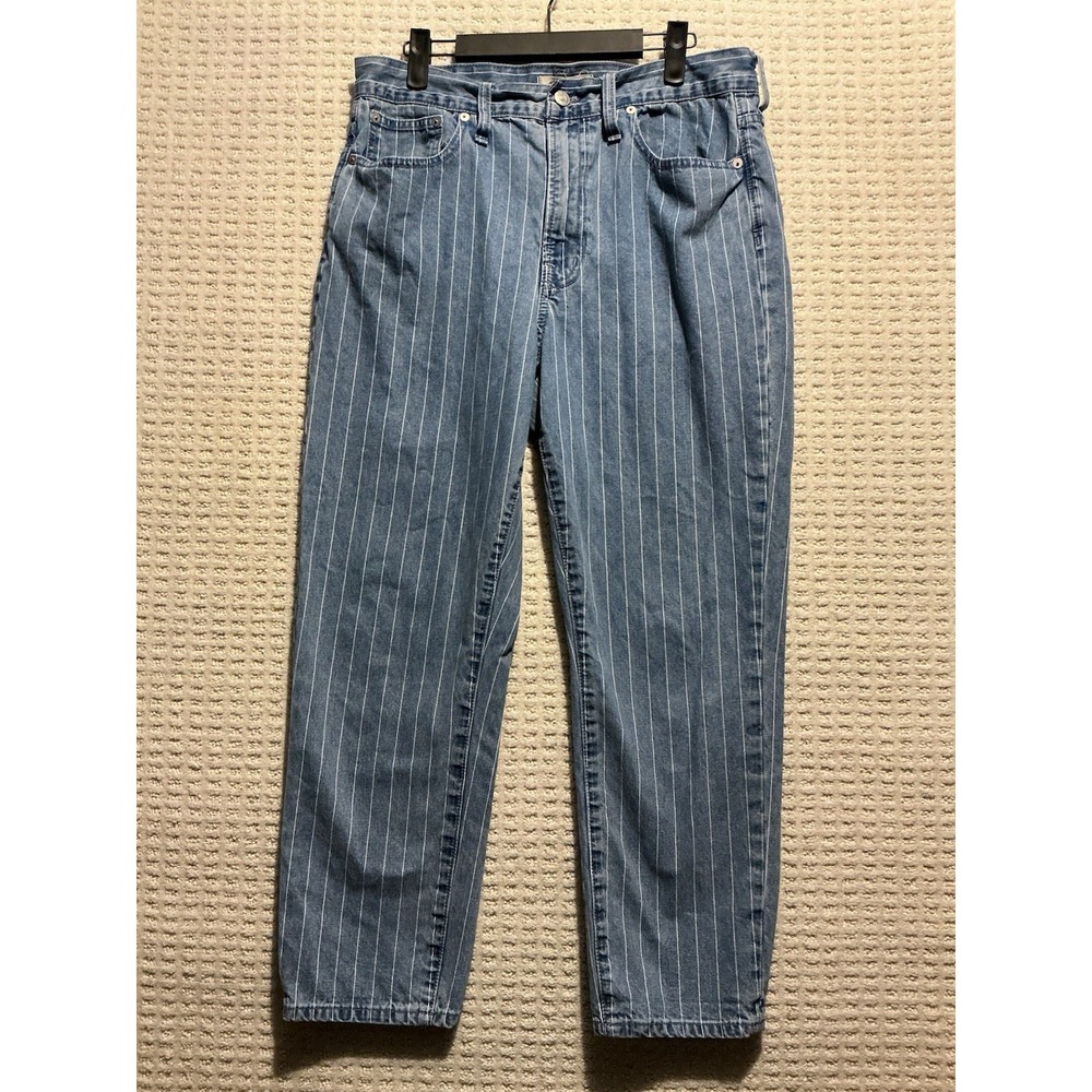Madewell Women's Jeans Pin Stripe Perfect Vintage‎ Crop 30 Style L3915